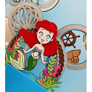 Arquivo Topo de Bolo Princesas Disney Ariel