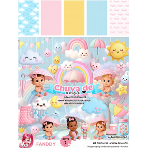 Kit Digital Chuva de Amor - Fanddy