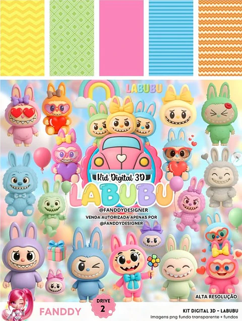 Kit Digital Labubu - Fanddy