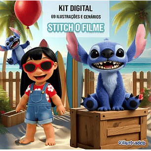 Kit Digital Stitch O Filme - Ilustradeb