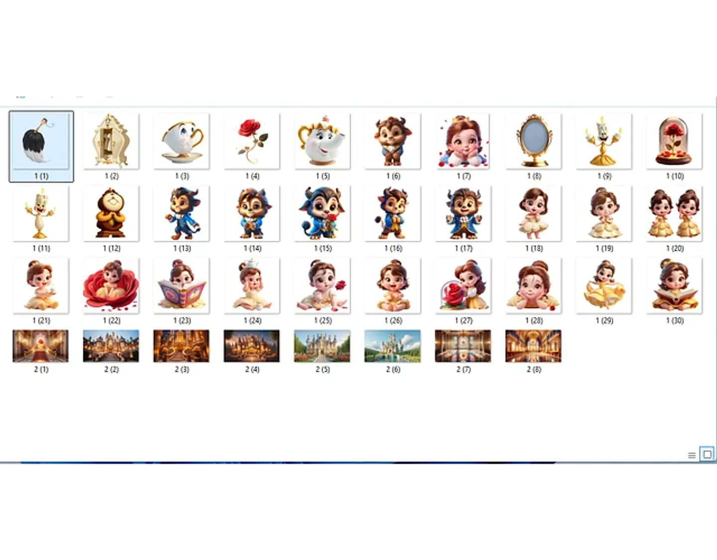 Kit Digital A Bela e a Fera Baby - Ilustradeb 2