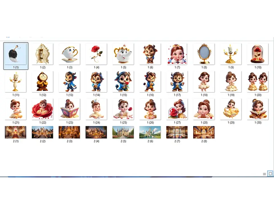 Kit Digital A Bela e a Fera Baby - Ilustradeb 2