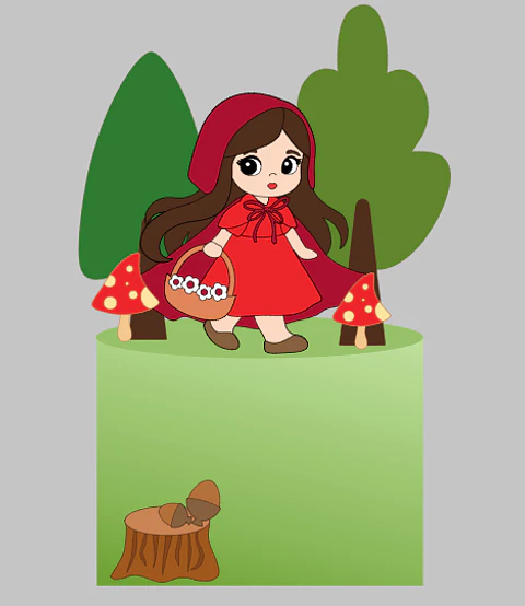 Arquivo Topo de Bolo Chapeuzinho Vermelho - Bruna Personalizados