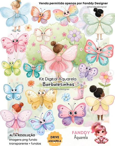 Kit Digital Borboletinhas Fadas