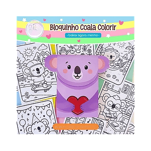 Arquivo Bloquinho Coala para Colorir - Art Ideia