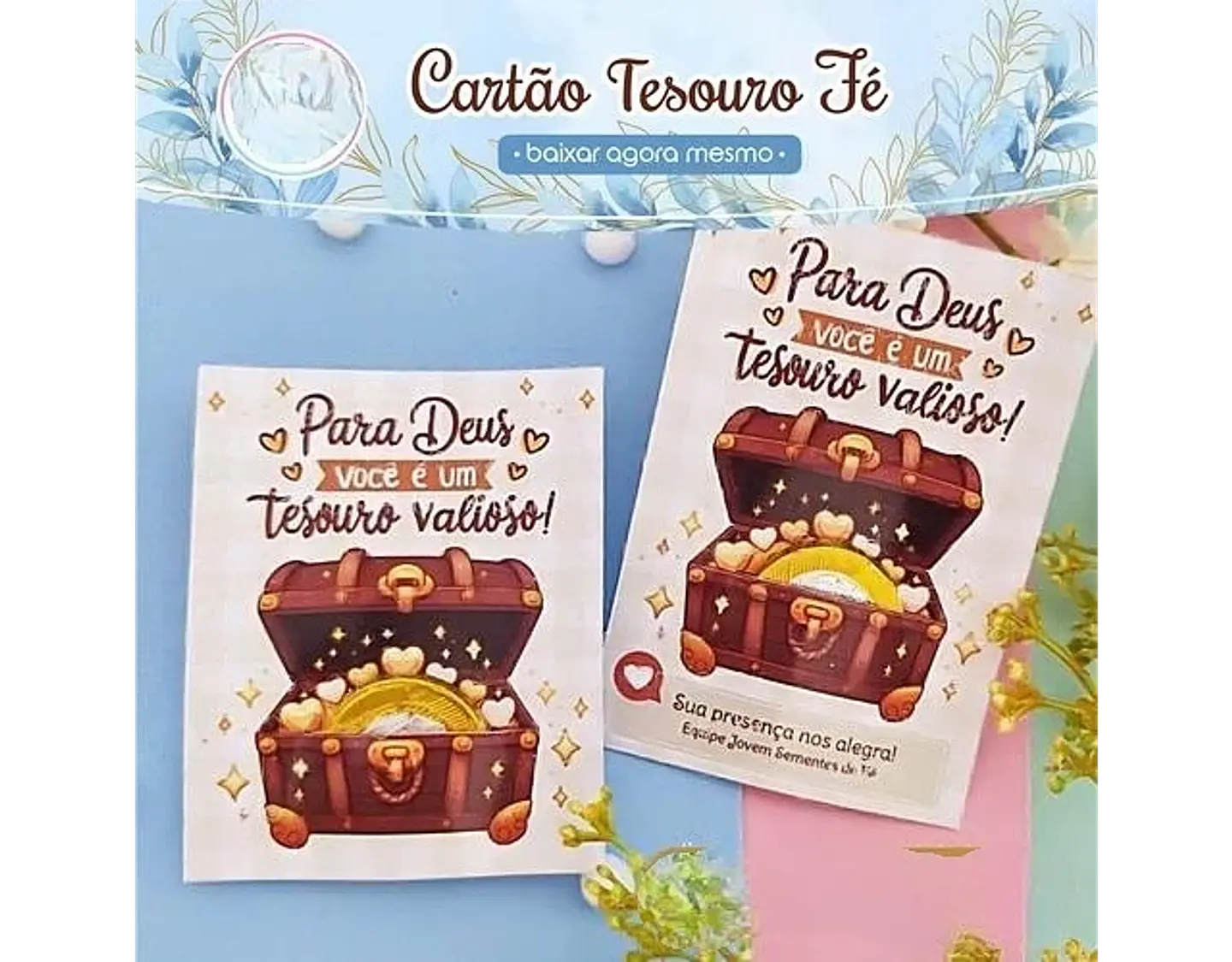 Arquivo Coleção Fé Card Tesouro Moedinha - Art Ideia 1