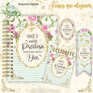 Arquivo Encadernação Frases Floral - Crys Arts