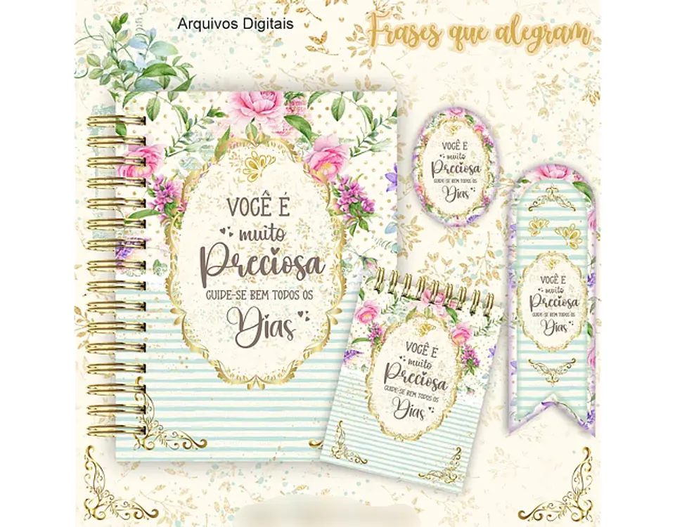 Arquivo Encadernação Frases Floral - Crys Arts 2