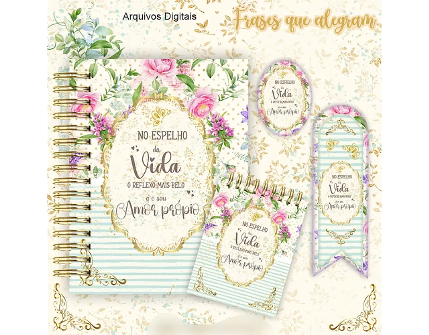 Arquivo Encadernação Frases Floral - Crys Arts 6