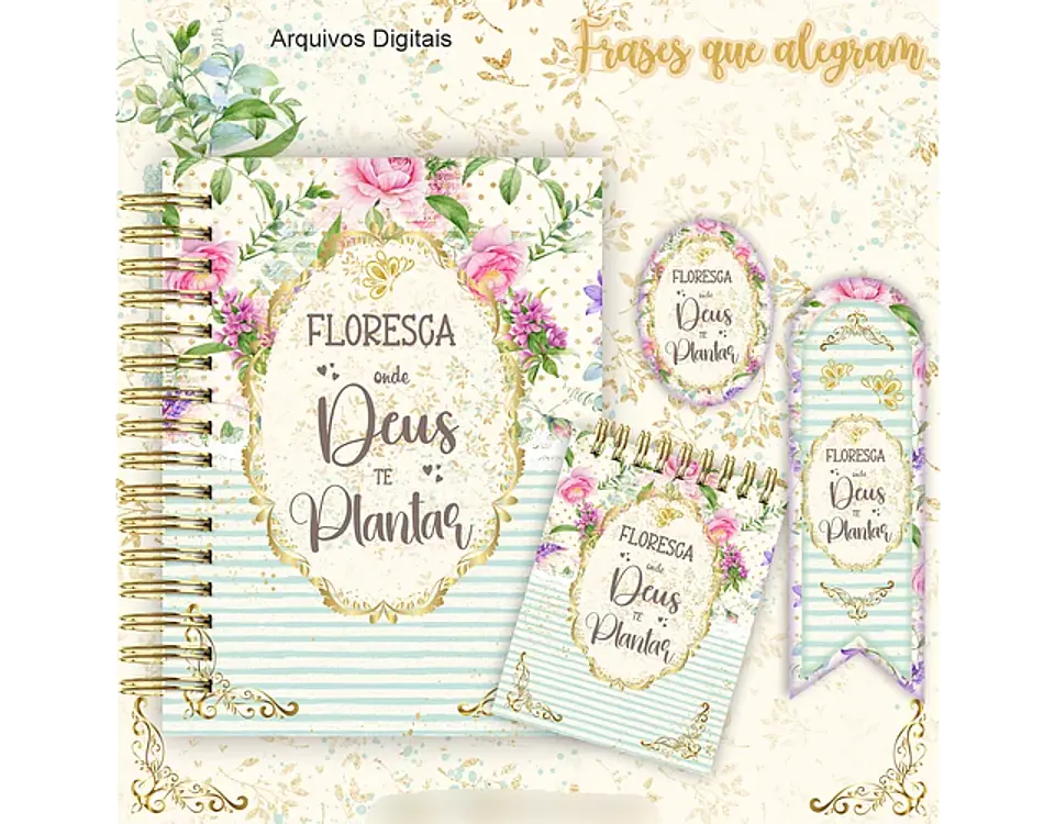 Arquivo Encadernação Frases Floral - Crys Arts 7