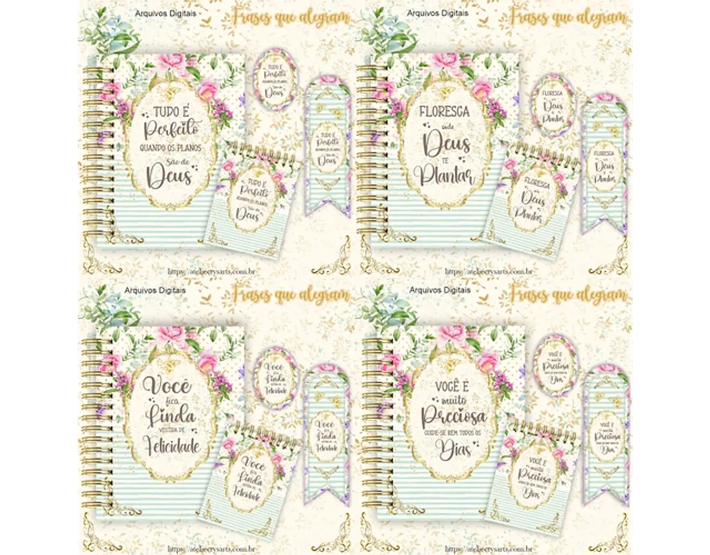 Arquivo Encadernação Frases Floral - Crys Arts 10