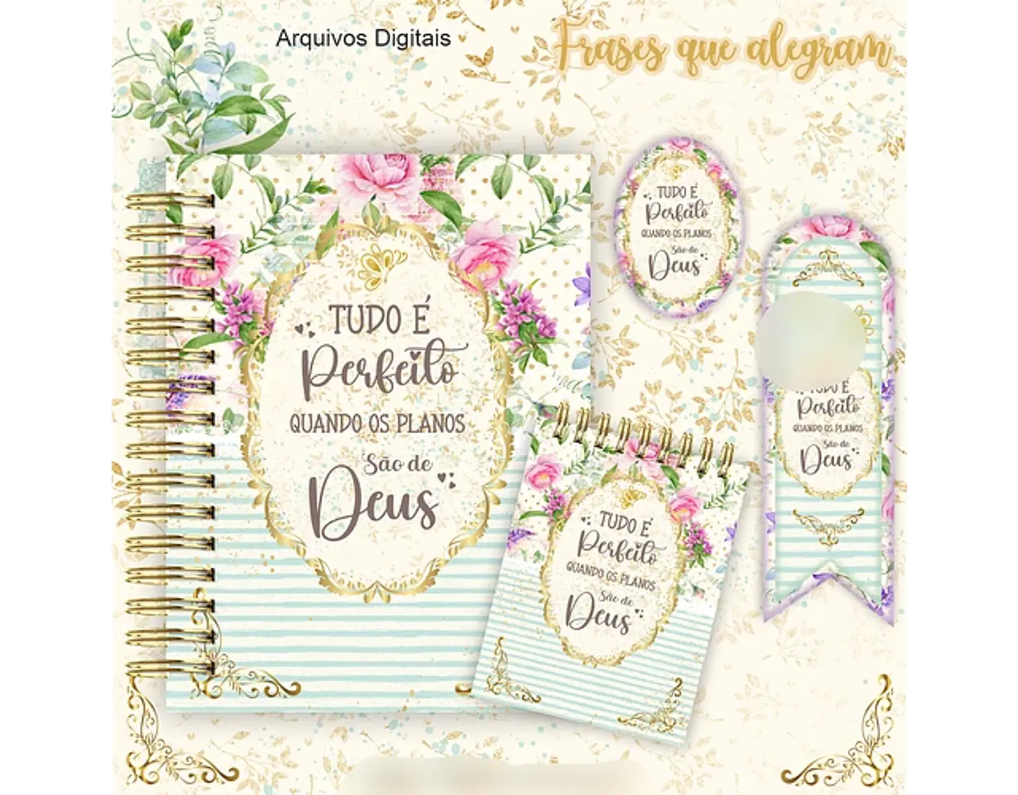 Arquivo Encadernação Frases Floral - Crys Arts 12