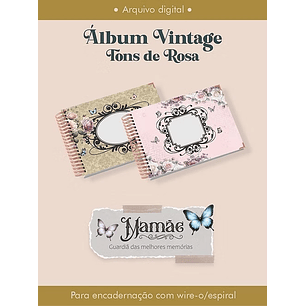 Arquivo Àlbum Vintage Tons de Rosa - Perfeito Miolo
