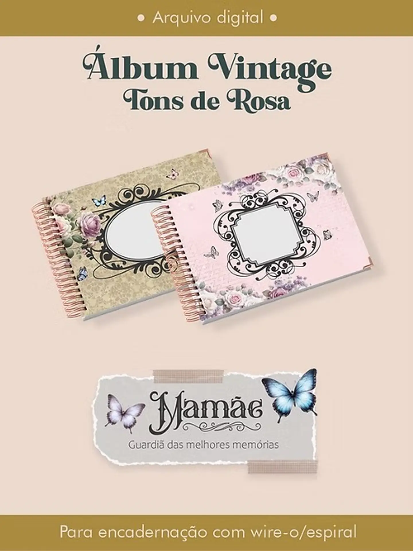 Arquivo Àlbum Vintage Tons de Rosa - Perfeito Miolo 1