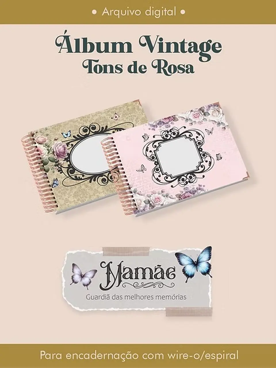 Arquivo Àlbum Vintage Tons de Rosa - Perfeito Miolo 1