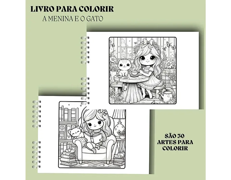 Arquivo Livro de Colorir A Menina e o Gato - Rê Castori 3