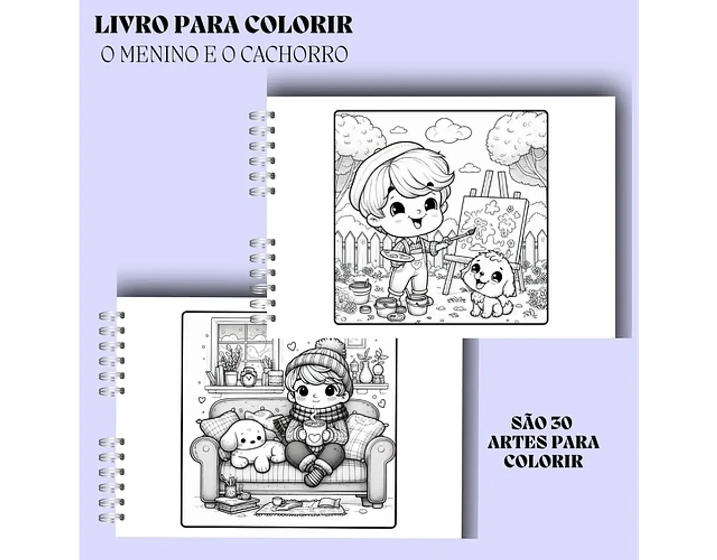 Arquivo Livro de Colorir O Menino e o Cachorro - Rê Castori 2
