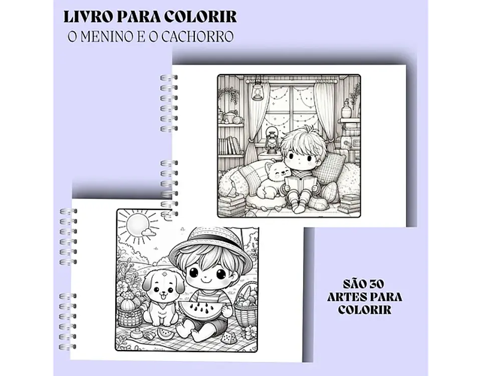 Arquivo Livro de Colorir O Menino e o Cachorro - Rê Castori 3