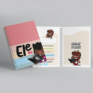 Arquivo Encadernação Devocional Ele e eu - Kafofu