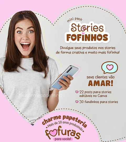 Kit Digital Mini Pack Stories Fofinhos - Charme
