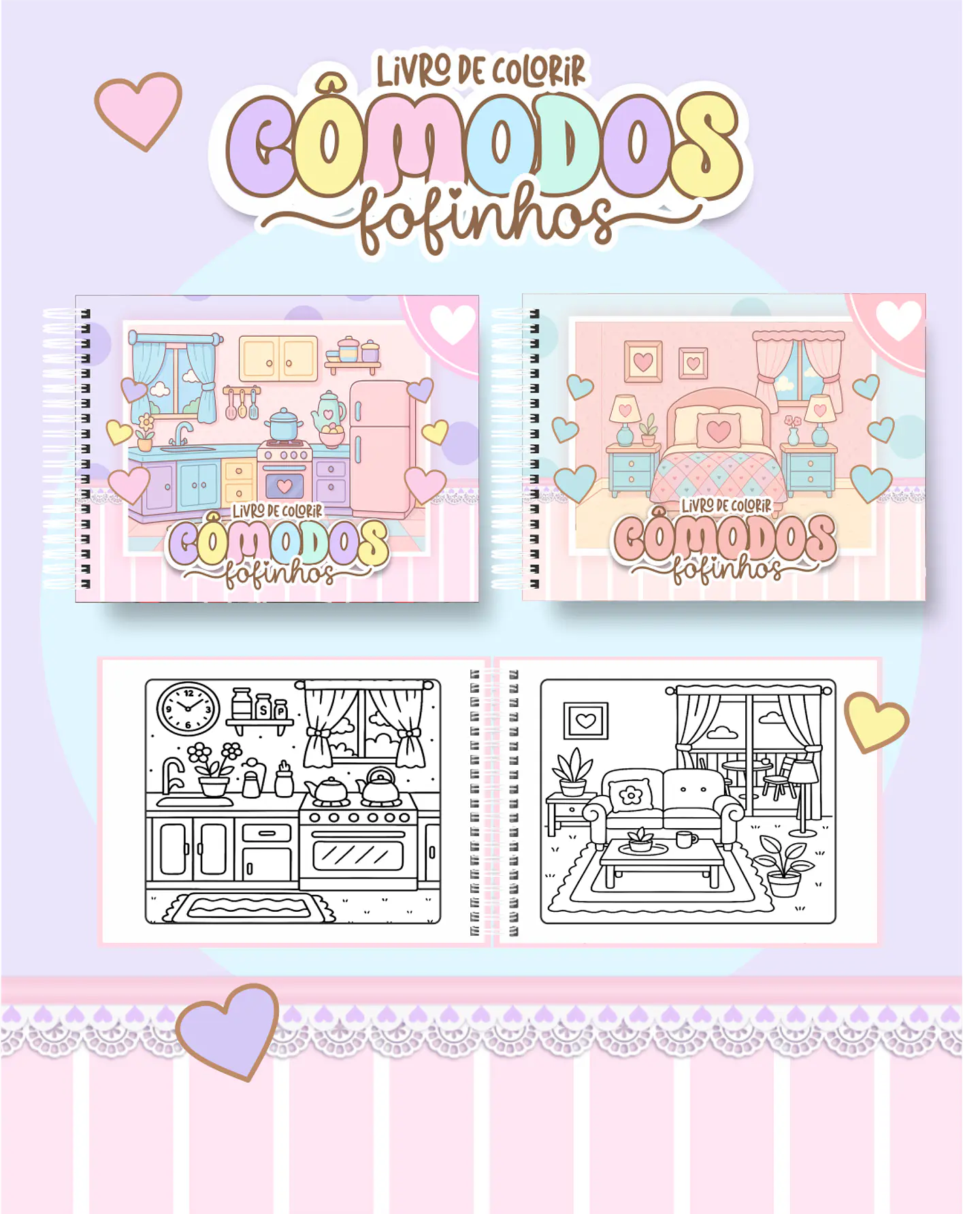 Arquivo Livro de Colorir Cômodos fofinhos - Pamella 1