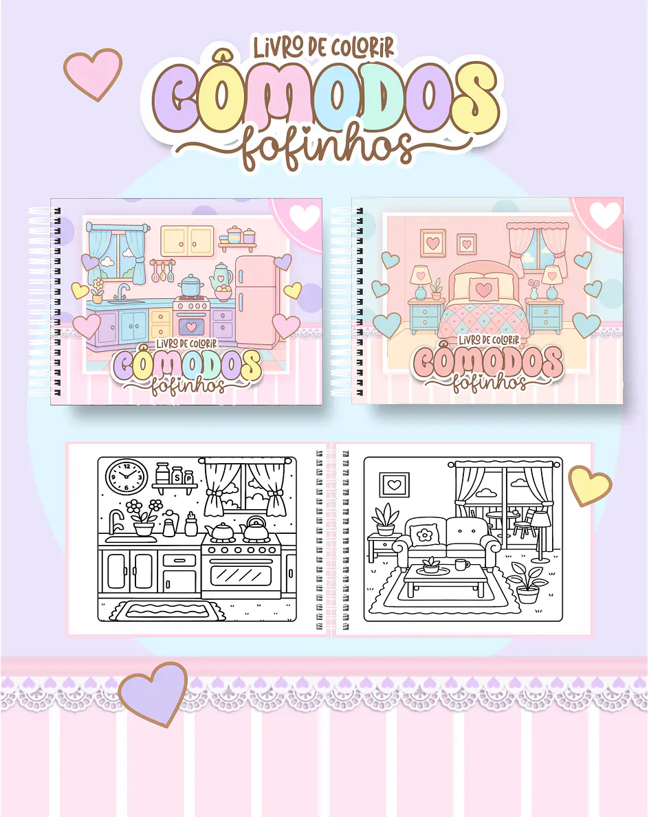 Arquivo Livro de Colorir Cômodos fofinhos - Pamella 1