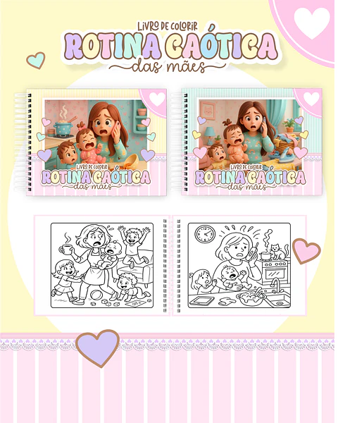 Arquivo Livro de Colorir Rotina caótica das mães - Pamella