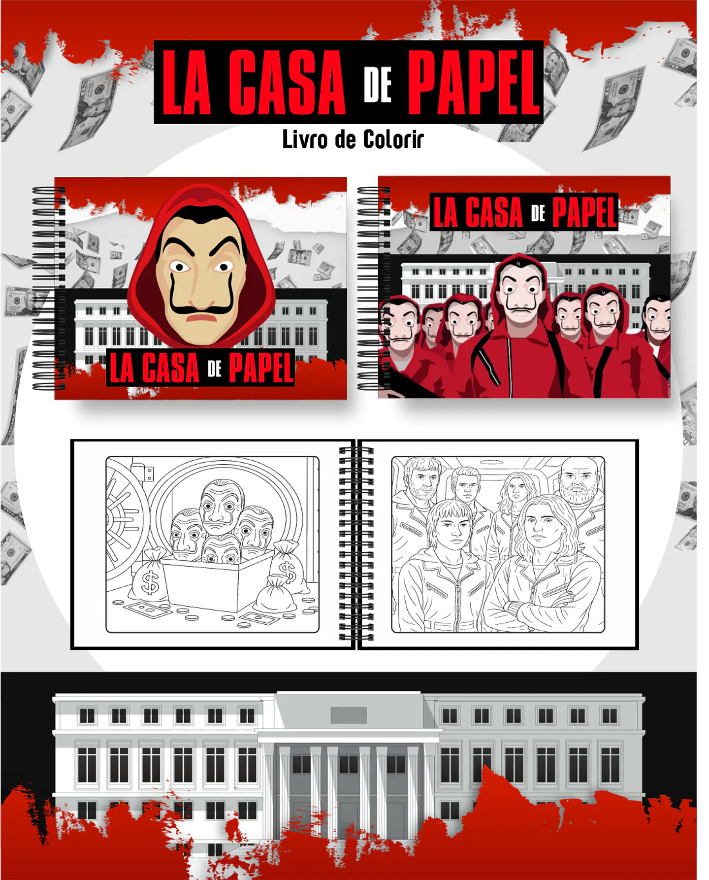 Arquivo Livro de Colorir La casa de papel - Pamella 1
