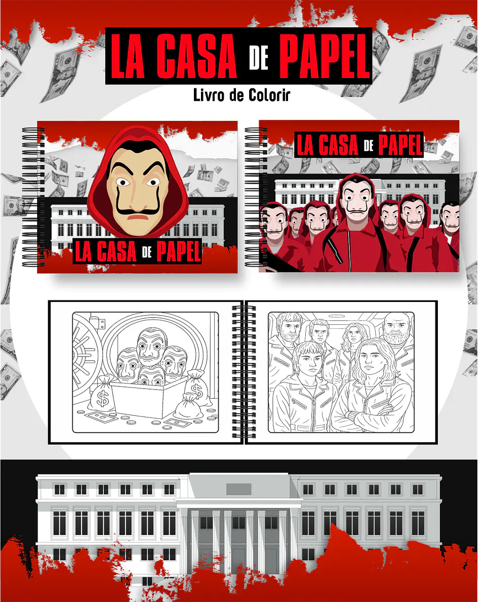Arquivo Livro de Colorir La casa de papel - Pamella 1
