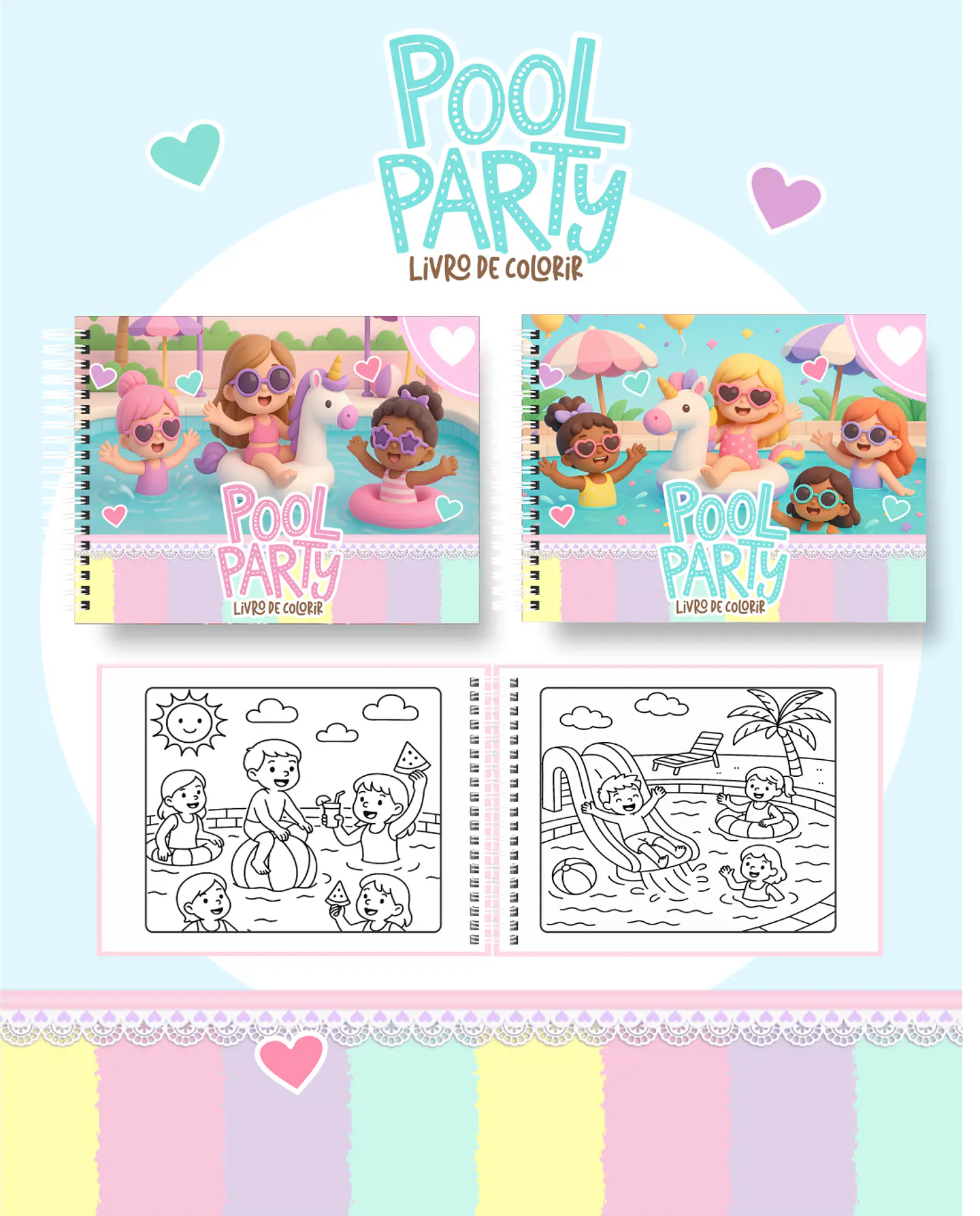 Arquivo Livro de Colorir Pool party - Pamella 1