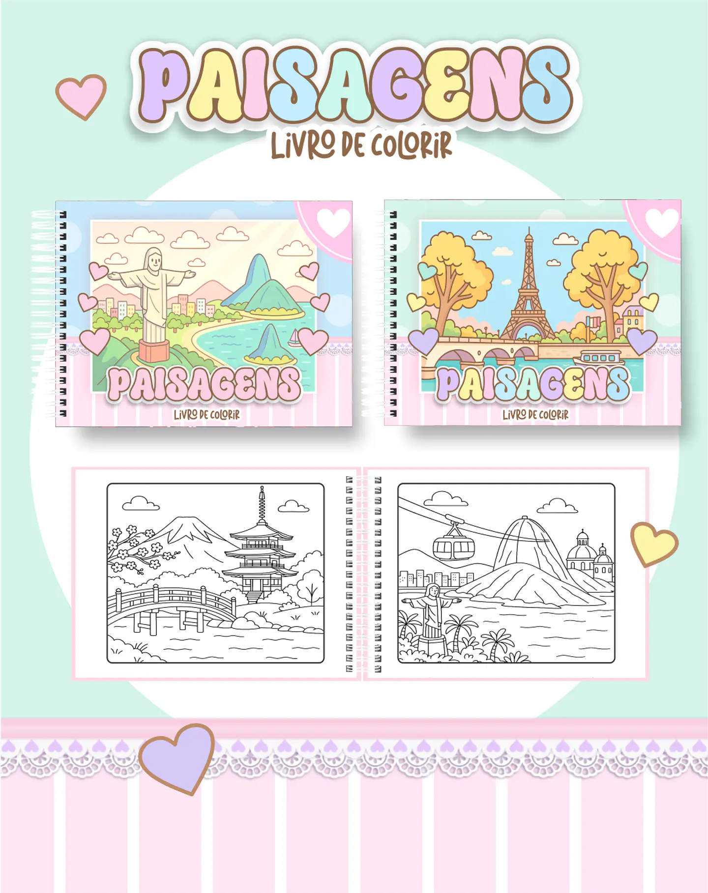 Arquivo Livro de Colorir Paisagens - Pamella 1