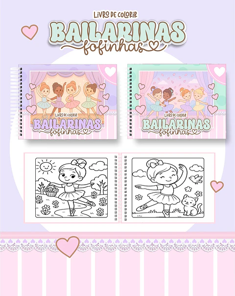 Arquivo Livro de Colorir Bailarinas fofinhas - Pamella