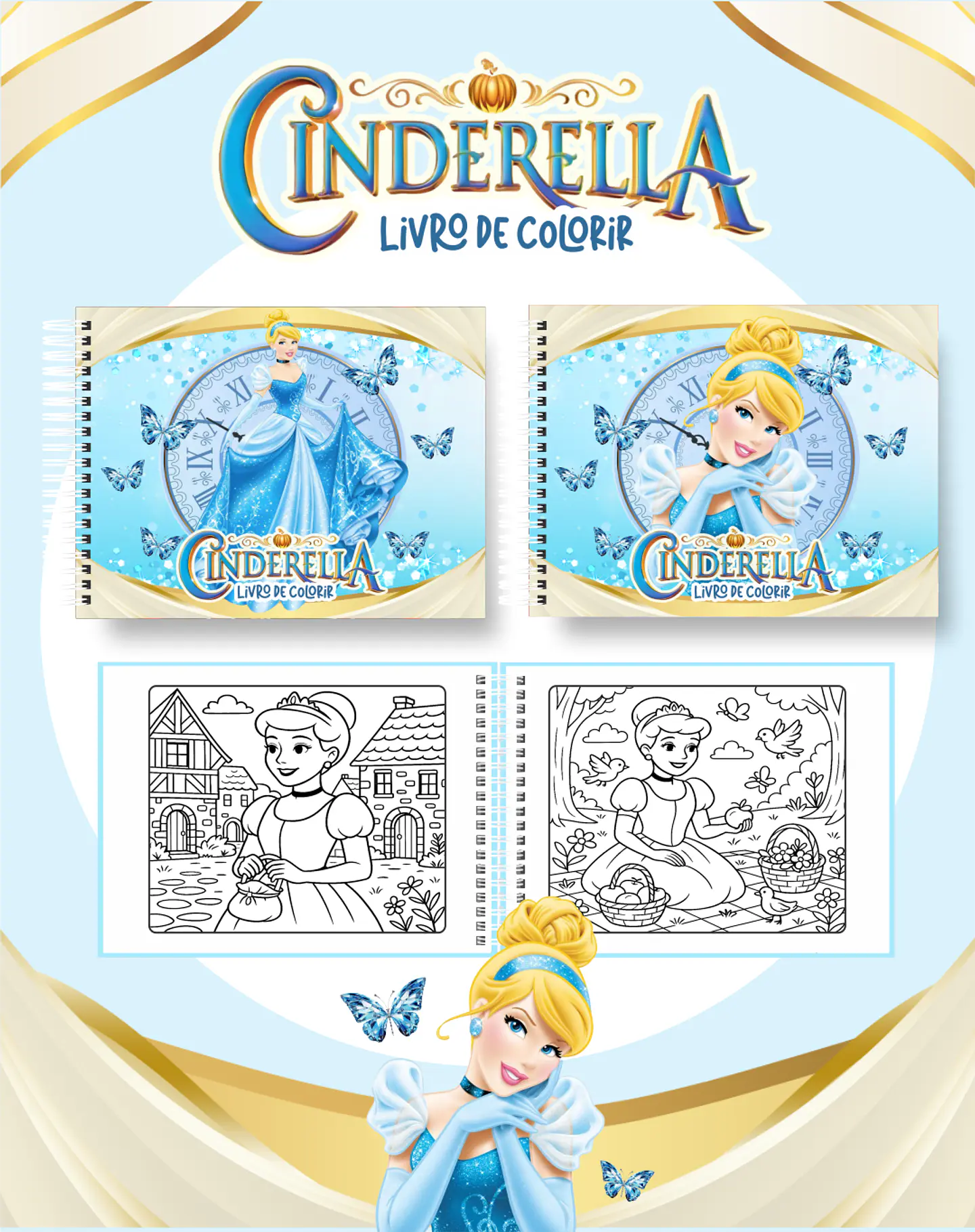 Arquivo Livro de Colorir Cinderela - Pamella 1