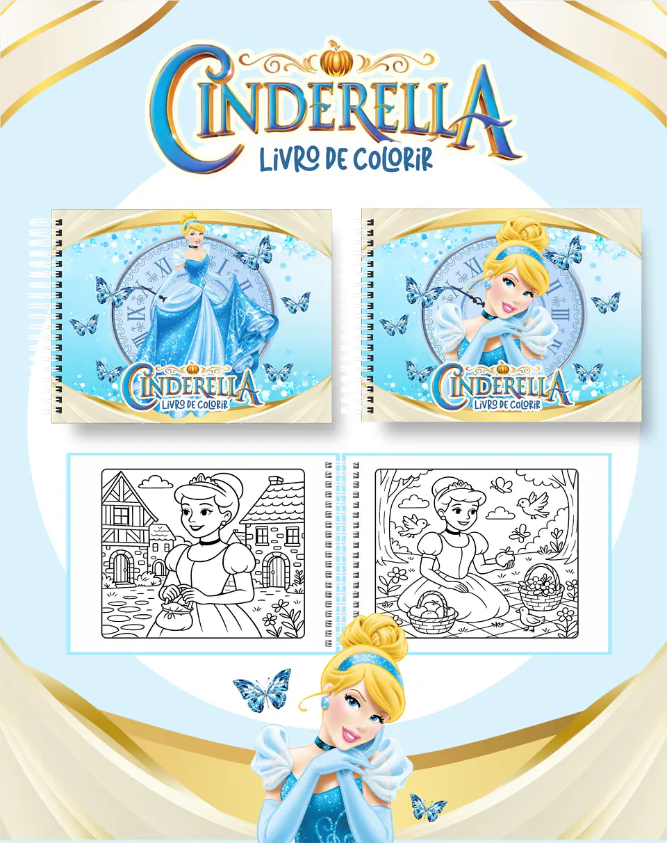 Arquivo Livro de Colorir Cinderela - Pamella 1
