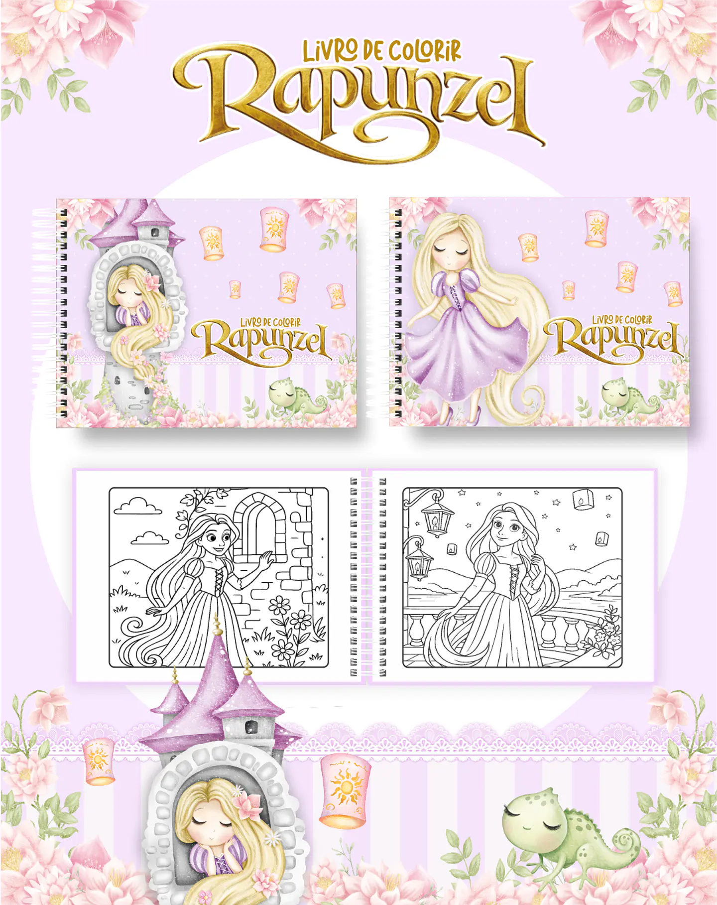 Arquivo Livro de Colorir Rapunzel - Pamella 1