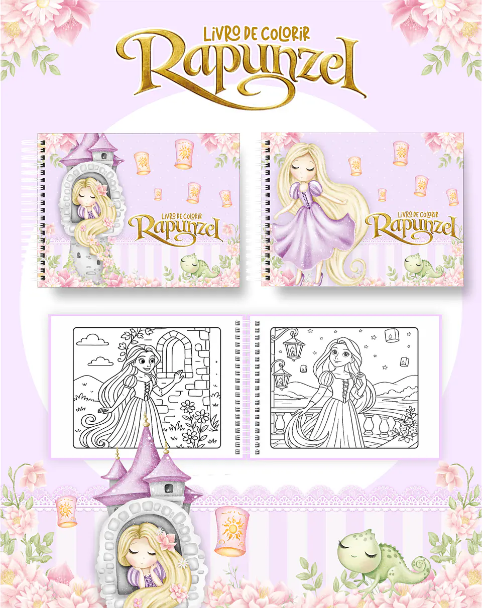 Arquivo Livro de Colorir Rapunzel - Pamella 1