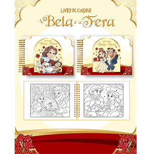 Arquivo Livro de Colorir Bela e a fera - Pamella