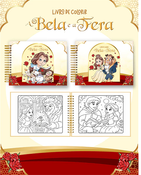 Arquivo Livro de Colorir Bela e a fera - Pamella