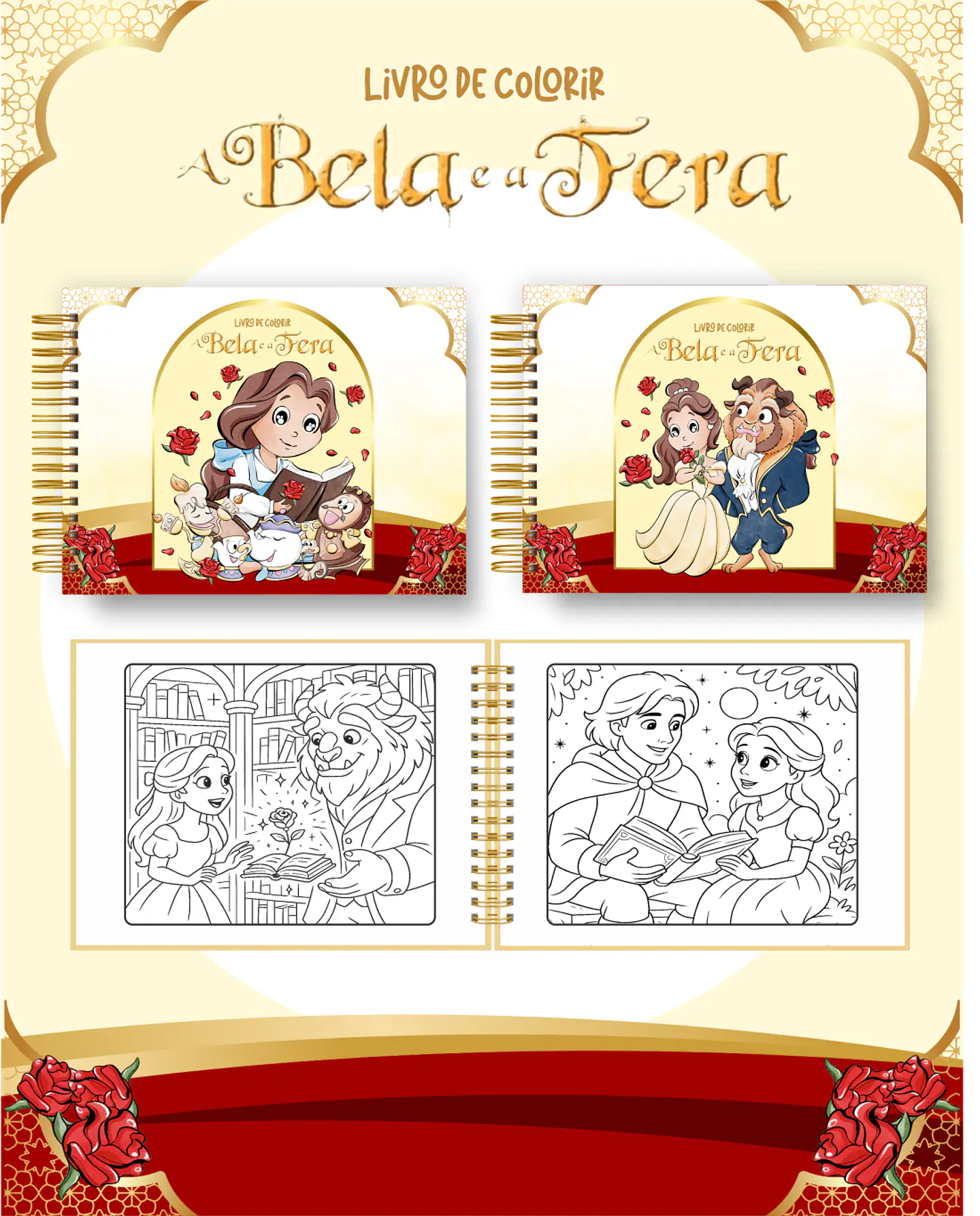 Arquivo Livro de Colorir Bela e a fera - Pamella 1