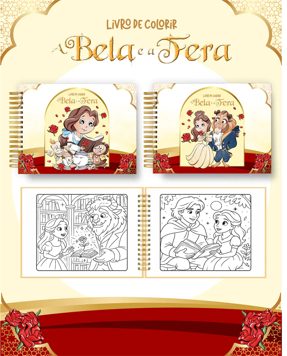 Arquivo Livro de Colorir Bela e a fera - Pamella 1