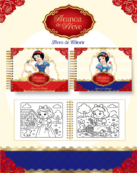 Arquivo Livro de Colorir Branca de neve - Pamella