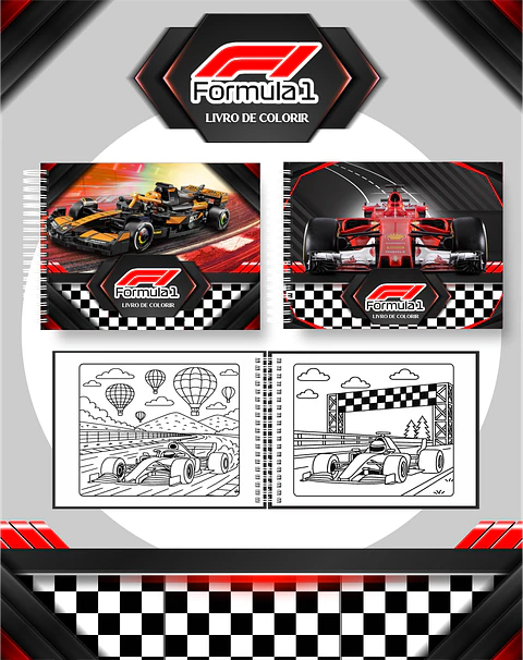 Arquivo Livro de Colorir Formula 1 - Pamella