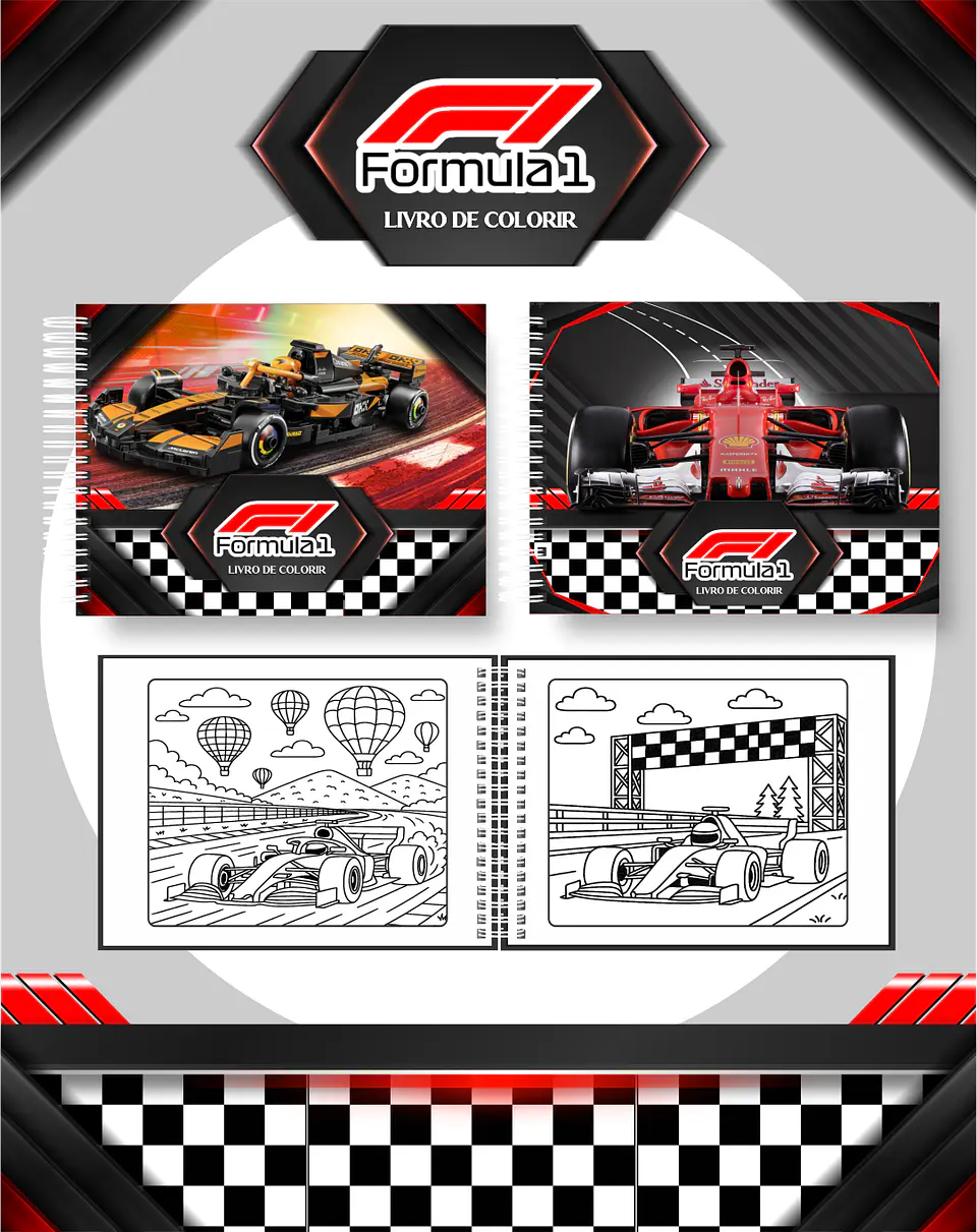 Arquivo Livro de Colorir Formula 1 - Pamella 1