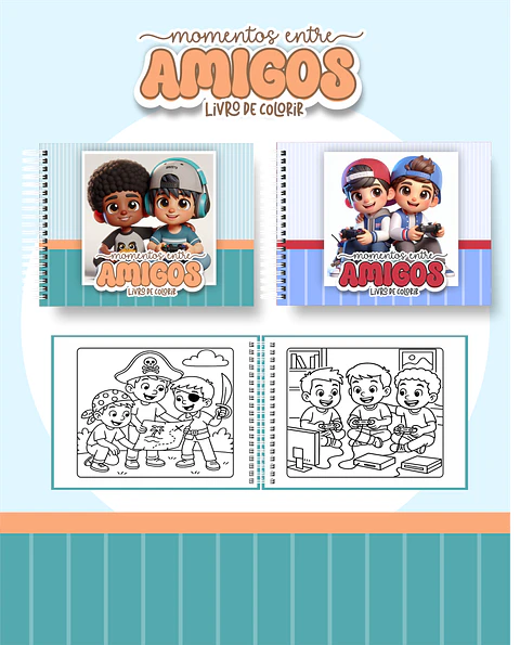 Arquivo Livro de Colorir Momentos entre amigos  - Pamella