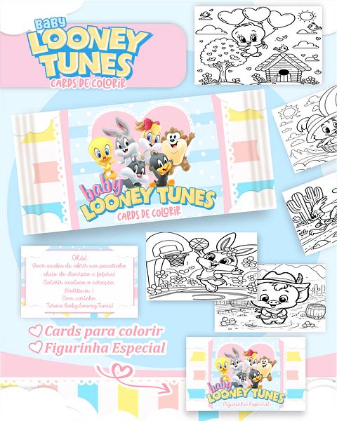 Arquivo Big Card de Colorir Looney tunes  - PAMELLA