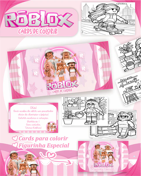 Arquivo Big Card de Colorir Roblox Menina - PAMELLA