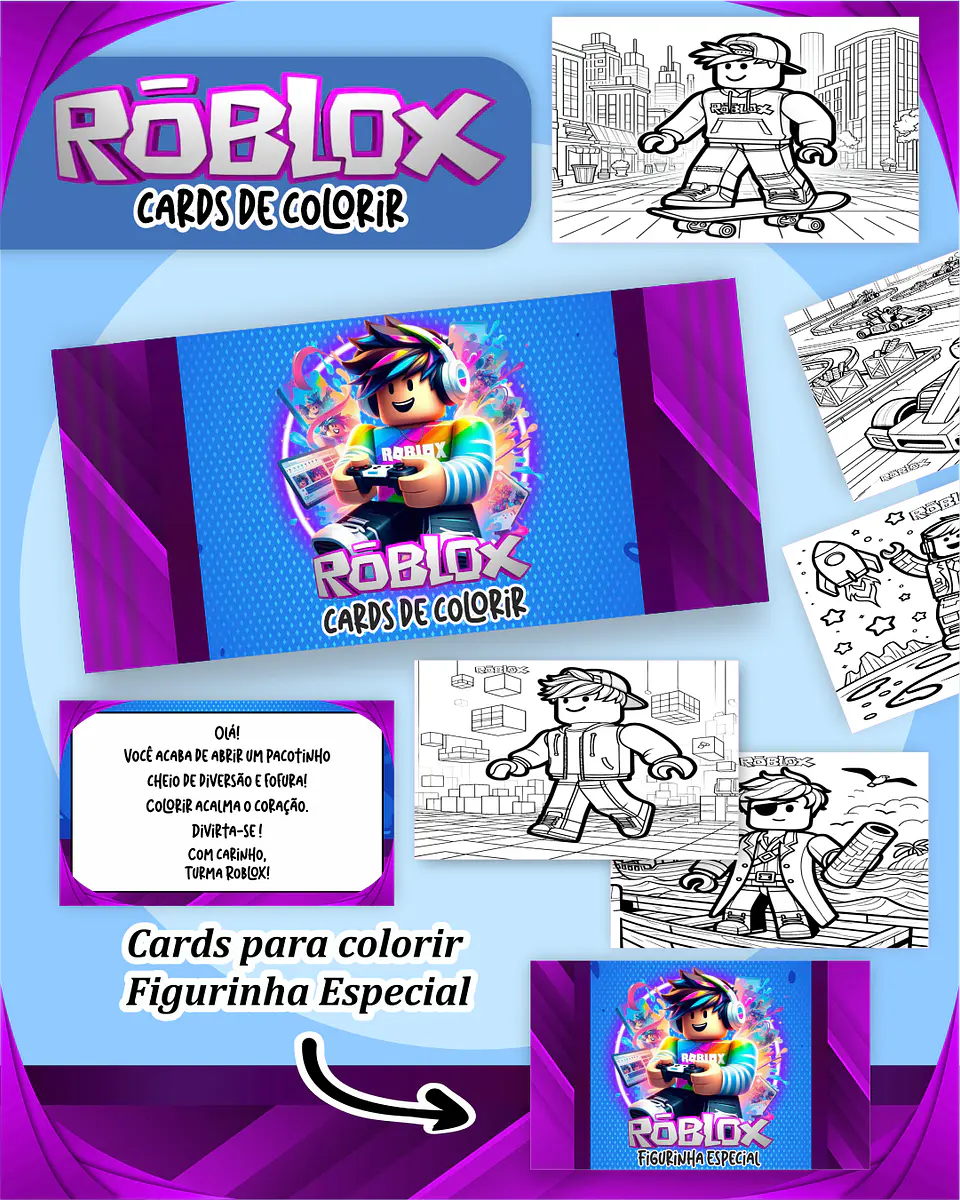 Arquivo Big Card de Colorir Roblox Menino - PAMELLA 1