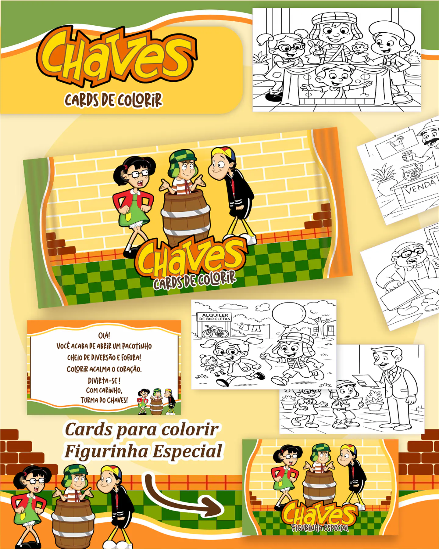 Arquivo Big Card de Colorir Chaves - PAMELLA 1