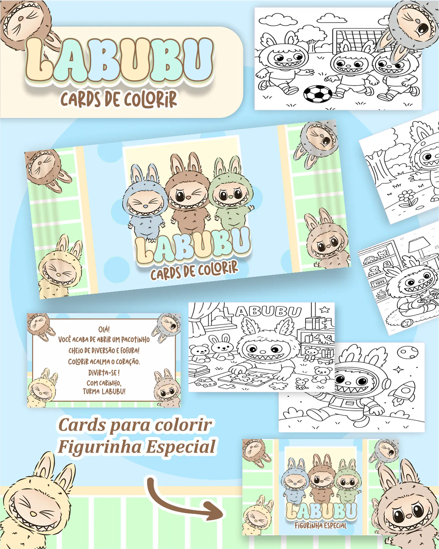 Arquivo Big Card de Colorir Labubu menino - PAMELLA 1