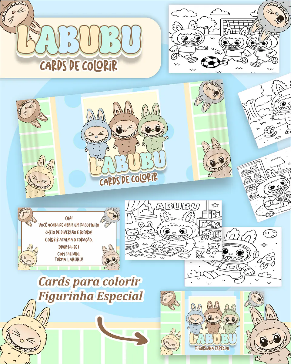 Arquivo Big Card de Colorir Labubu menino - PAMELLA 1